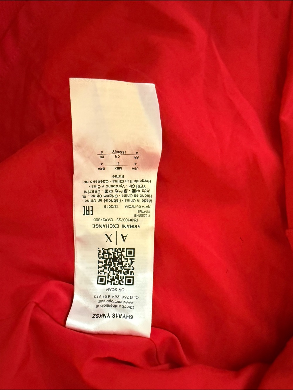 NWT Armani Exchange fit-and-flare Red Mini Dress 4 - Picture 5 of 14